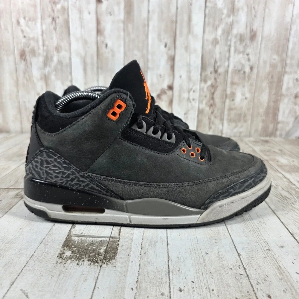 Jordan 3 Retro Fear Pack Night Stadium Total Orange CT8532-080 Mens 7.5